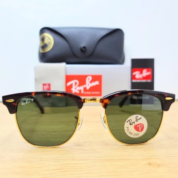 RayBan Polarized Clubmaster Classic Tortoise RB3016 main image 8